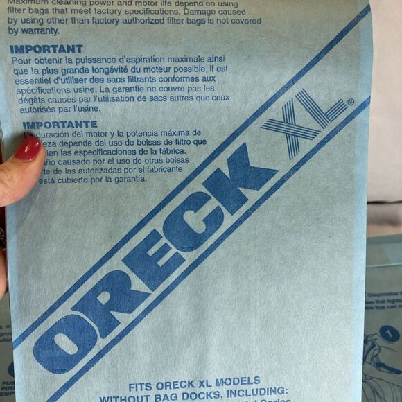 x15 Oreck XL Vacuum Disposable Bags 5 Pack Fits 2000 8000 9000 Commercial Series - Picture 4 of 6